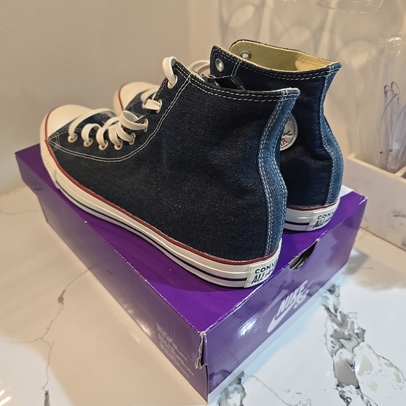 Converse All Star Hi Men's Size 13 Denim Blue 2 Tone NWOB - Picture 3 of 9